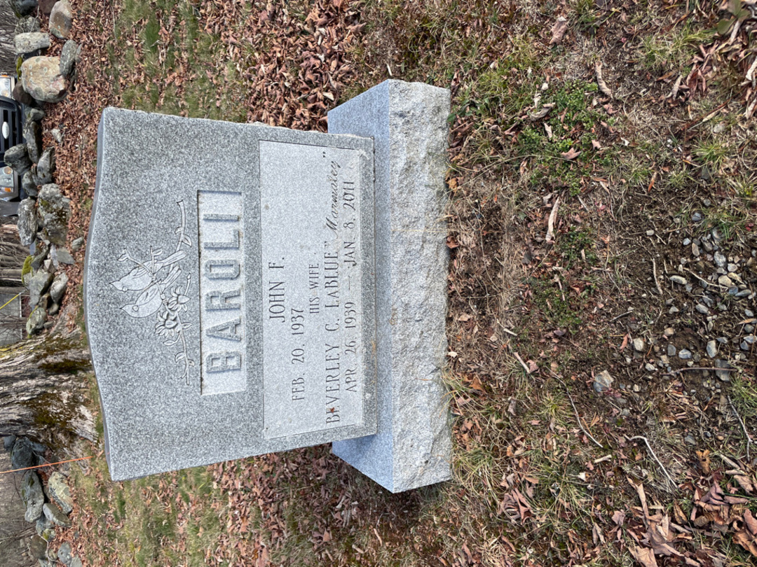 Beverley C. LaBlue "Marmaley" Baroli's grave. Photo 1